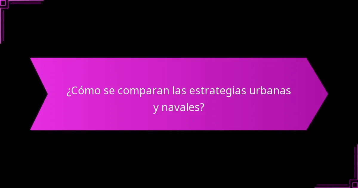 ¿Cuáles son las estrategias navales y sus atributos clave?
